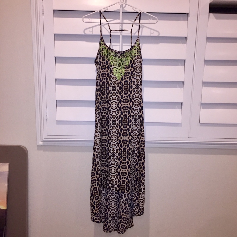 Dex 1963 Leopard print/embroidered summer dress